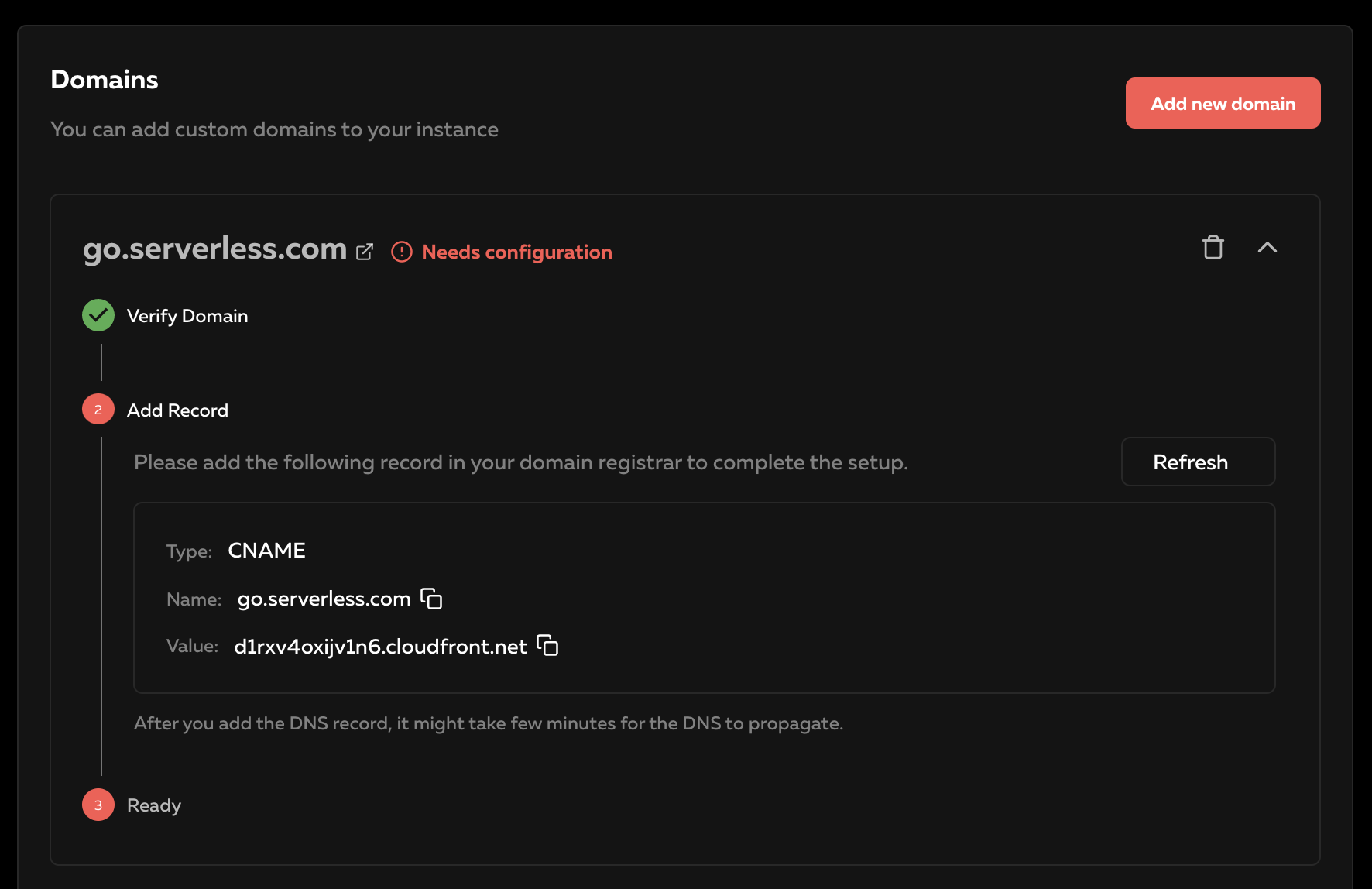 Copy your app records to your registrar