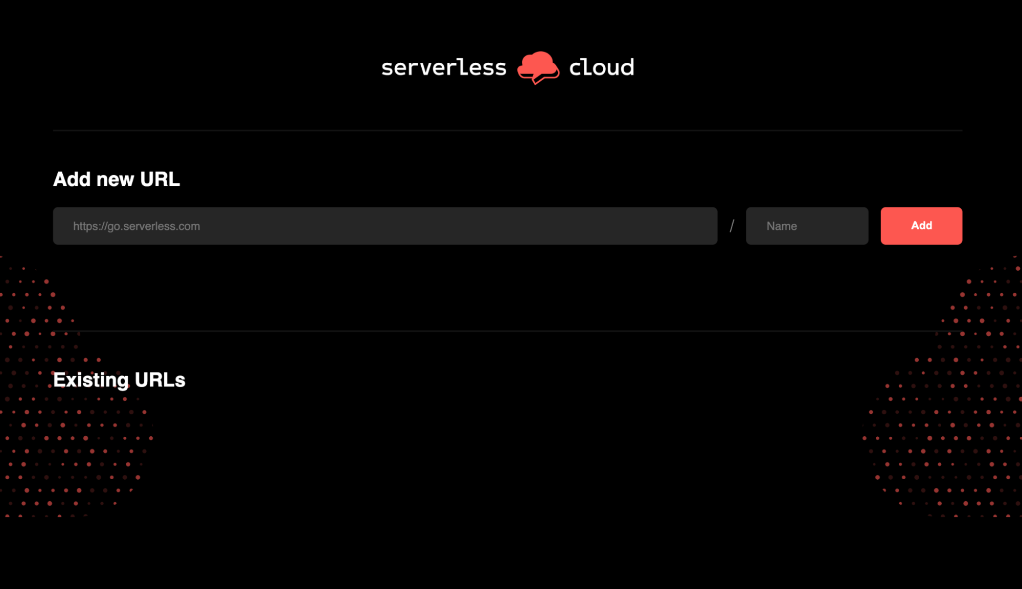Your private URL Shortener dashboard