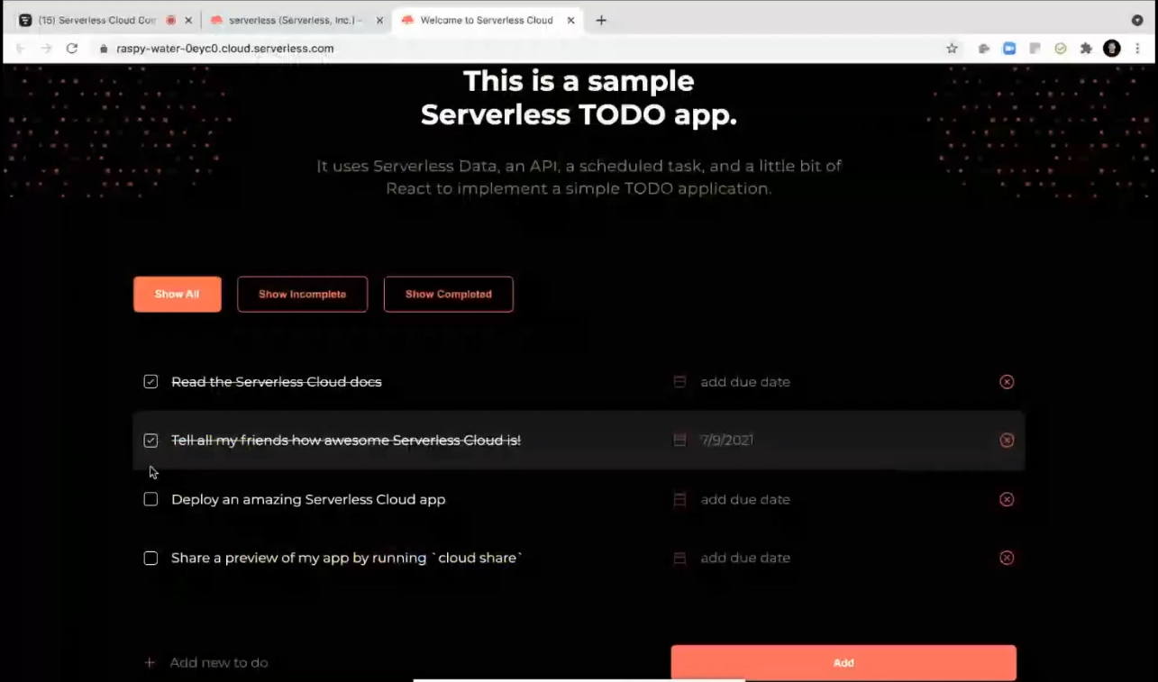 Get started instantly with your own environment...and database!